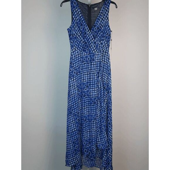 TOMMY HILFIGER Women's Island Tile Chiffon Maxi Dress Size 2 - Picture 2 of 12